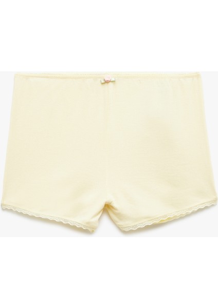 Modal Karışımlı Dantel Detaylı Şort Pijama Altı