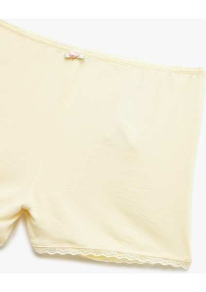 Modal Karışımlı Dantel Detaylı Şort Pijama Altı