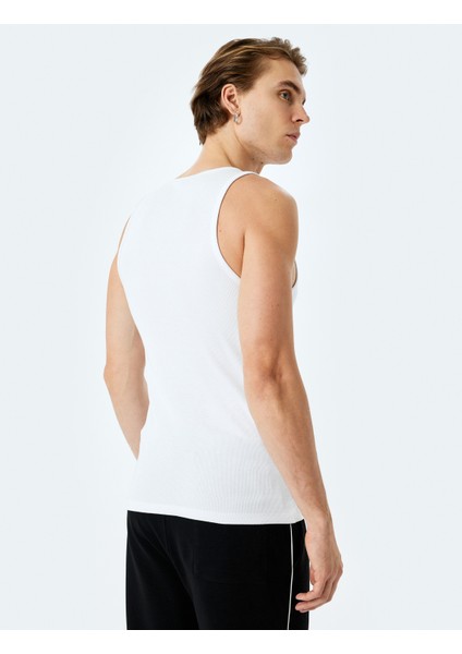 Bisiklet Yaka Slim Fit Kolsuz Basic Atlet