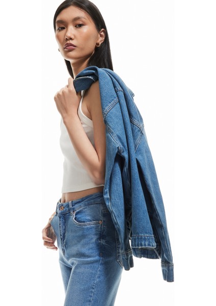 Normal Bel Dar Kesim Pamuklu Jean Pantolon - Slim Straight Jean fiyatları