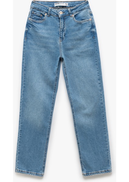 Normal Bel Dar Kesim Pamuklu Jean Pantolon - Slim Straight Jean fırsatları