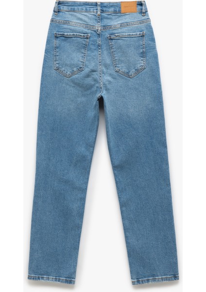 Normal Bel Dar Kesim Pamuklu Jean Pantolon - Slim Straight Jean indirimleri