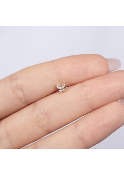 Kelebek Figürlü Çelik Tragus Küpe NUR-KE03267 fiyatları