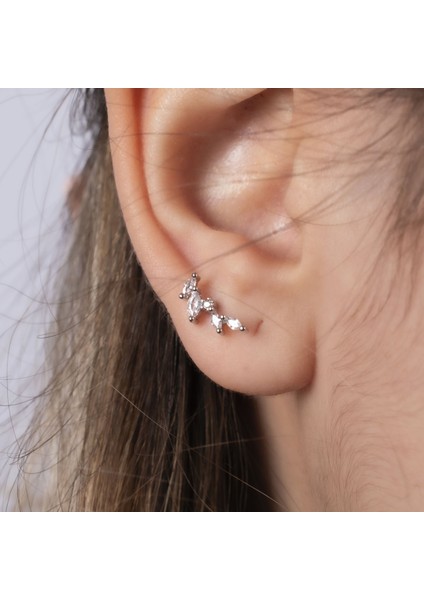 Çok Taşlı Çelik Tragus NUR-KE03337