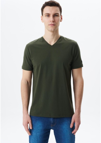 Erkek Regular Fit Basic Süprem V Yaka Tişört Y29364453102