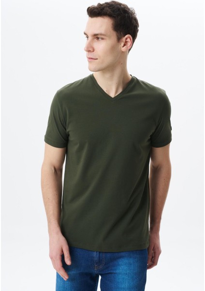 Erkek Regular Fit Basic Süprem V Yaka Tişört Y29364453102