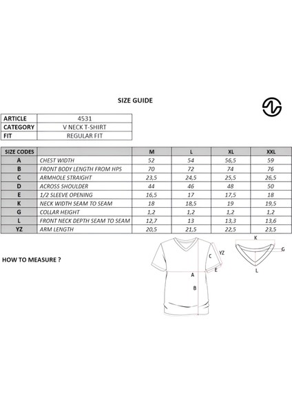 Erkek Regular Fit Basic Süprem V Yaka Tişört Y29364453102