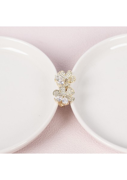 Taşlı Çiçek Çelik Küpe NUR-CP00264 fiyatları