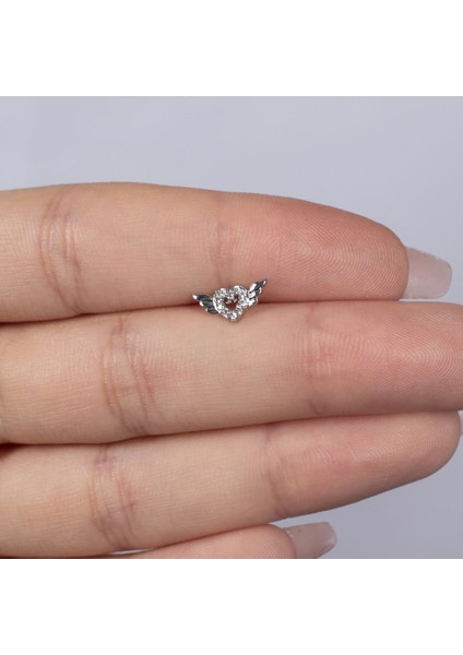 Kanatlı Kalp Çelik Tragus NUR-KE03332 fiyatları