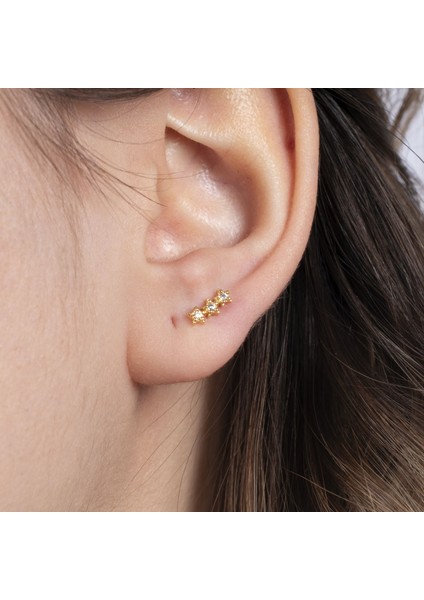 Yıldızlı Çelik Tragus Küpe NUR-KE03261