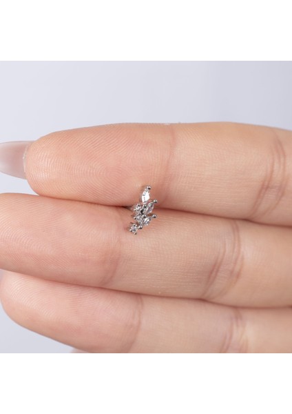 Taşlı Çelik Tragus Küpe NUR-KE03285 fiyatları