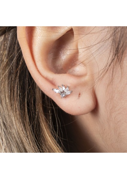 Çok Taşlı Çelik Tragus NUR-KE03291