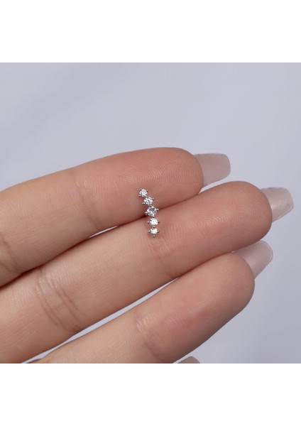 Taşlı Çelik Tragus Küpe NUR-KE03317 fiyatları