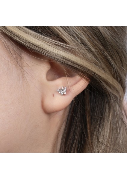 Kelebek Çelik Tragus Küpe NUR-KE03340
