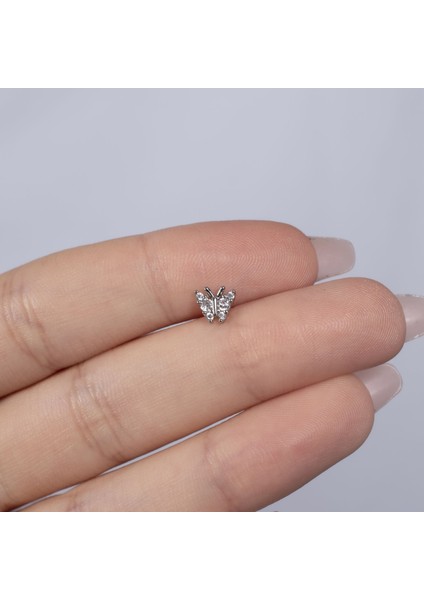 Kelebek Çelik Tragus Küpe NUR-KE03340 fiyatları