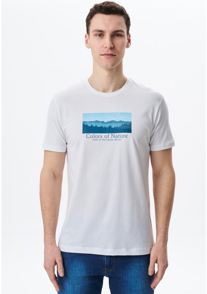 Erkek Regular Fit Baskılı Süprem Bisiklet Yaka Tişört Y29344453802