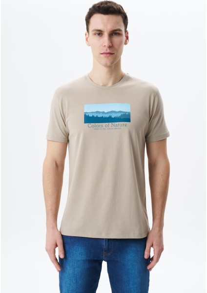 Erkek Regular Fit Baskılı Süprem Bisiklet Yaka Tişört Y29344453802