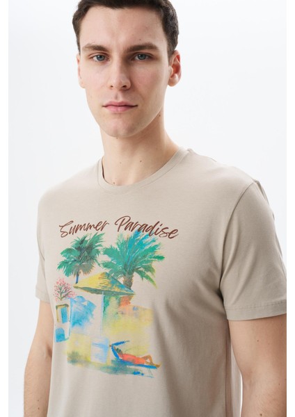 Erkek Regular Fit Baskılı Süprem Bisiklet Yaka Tişört Y29344453502 fiyatları