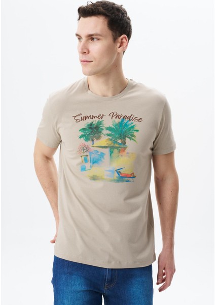 Erkek Regular Fit Baskılı Süprem Bisiklet Yaka Tişört Y29344453502 modelleri