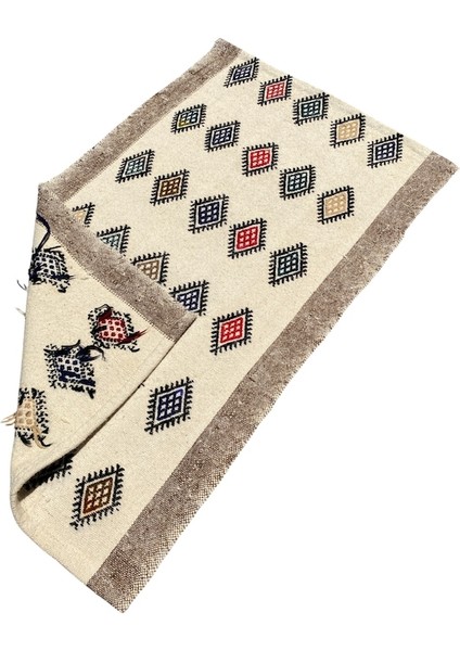 El Dokuma %100 Yün Küçük Kilim 67X108 Karışık Renkli Yün Kilim modelleri