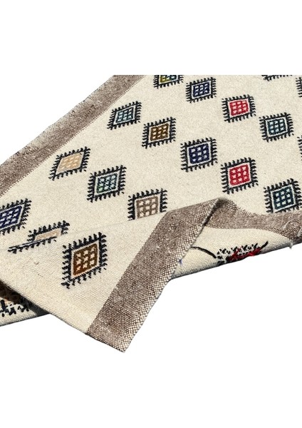 El Dokuma %100 Yün Küçük Kilim 67X108 Karışık Renkli Yün Kilim indirimleri