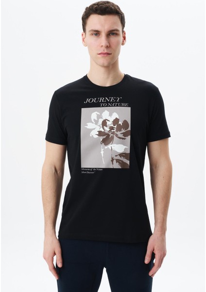 Erkek Regular Fit Baskılı Süprem Bisiklet Yaka Tişört Y29344453202