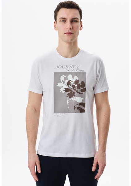 Erkek Regular Fit Baskılı Süprem Bisiklet Yaka Tişört Y29344453202