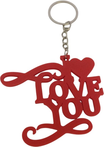 I Love You Yazılı Anahtarlık