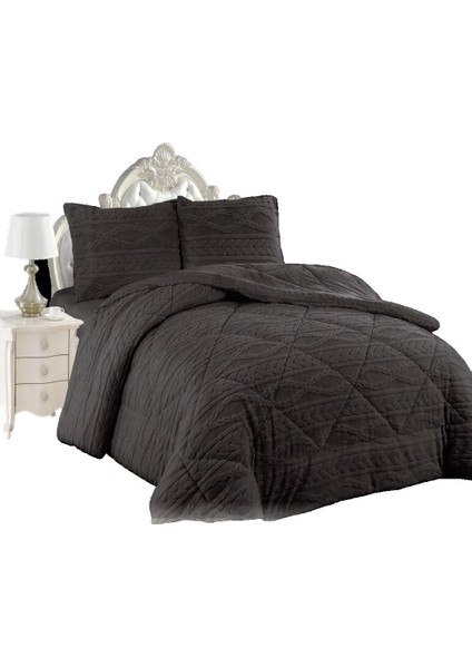 Comfort Yorgan Seti Çift Kişilik Ivy Antrasit