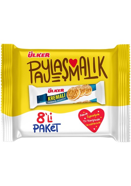 Kremalı Sandviç Bisküvi 8'li + Rondo Çilek 8 Li 4 Lü Karma Paket