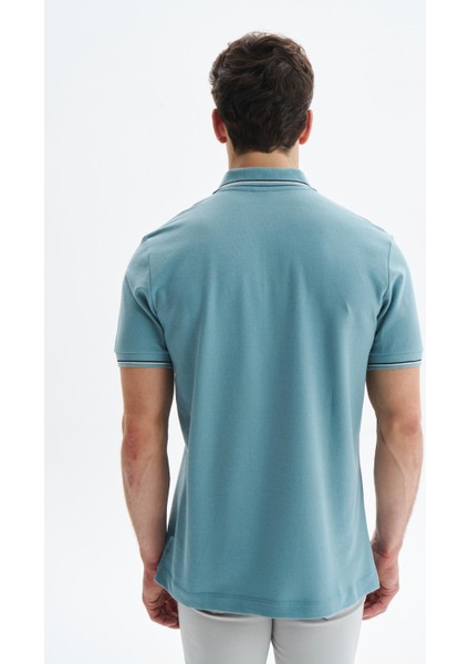 Erkek Regular Fit Basic % 100 Pamuk Pike Fermuarlı Polo Yaka Tişört Y29374354202 fırsatları
