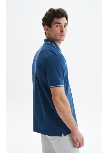 Erkek Regular Fit Basic % 100 Pamuk Pike Fermuarlı Polo Yaka Tişört Y29374354202 fırsatları
