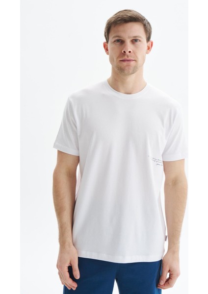 Erkek Regular Fit Yazı Baskılı Süprem Bisiklet Yaka Tişört Y29344472802