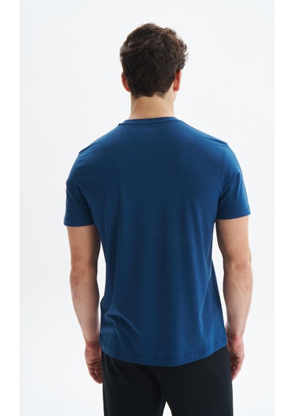 Erkek Regular Fit Yazı Baskılı Süprem Bisiklet Yaka Tişört Y29344472402