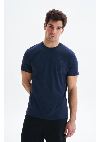 Erkek Regular Fit Yazı Baskılı Süprem Bisiklet Yaka Tişört Y29344472402