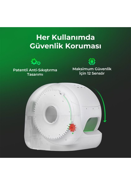 Purobot Max Pro Akıllı Kedi Tuvaleti Beyaz (Resmi Distribütör garantili)