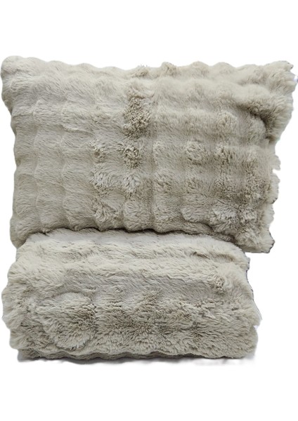 Comfort Set Yorgan Seti Seti Çift Kişilik Puff Loria Bej