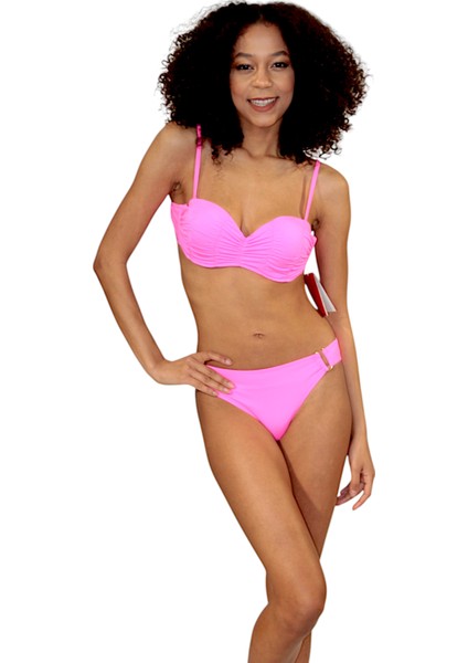 Straplez Dolgulu Kaplı Bikini Takımı