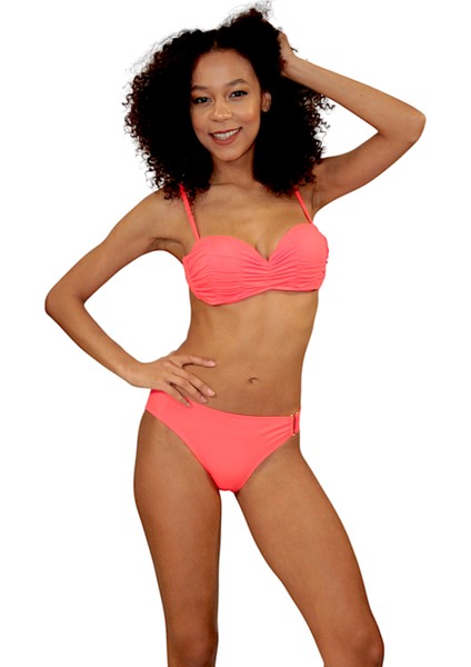 Straplez Dolgulu Kaplı Bikini Takımı