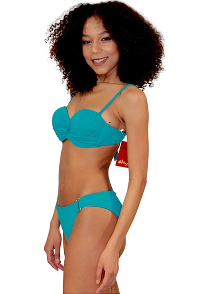 Straplez Dolgulu Kaplı Bikini Takımı