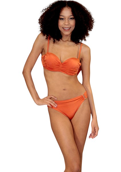 Straplez Dolgulu Kaplı Bikini Takımı