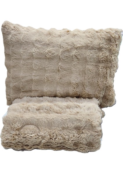 Comfort Yorgan Seti Çift Kişilik Puff Loria Cappucino