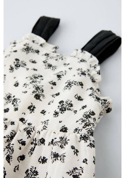 La’ciel Paris Çiçek Desenli Keten Tulum fırsatları