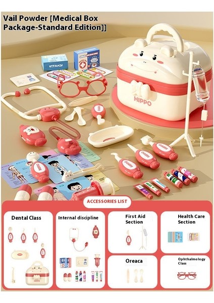 Çocuk Küçük Doktor Oyuncak Seti Kız Oyun Evi Tıbbi Kutu Doktoru Gör Bebek 3-6 Yaş Hediye Puzzle (Yurt Dışından)