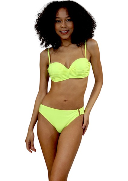 Straplez Dolgulu Kaplı Bikini Takımı