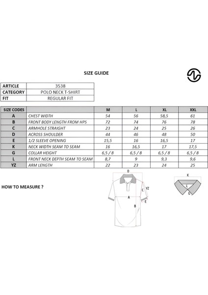 Erkek Regular Fit Basic % 100 Pamuk Pike Polo Yaka Tişört Y29374353802