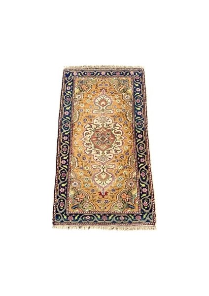El Dokuma Bünyan Halısı Vintage 57 x 105 Krem Eskitme Yastık