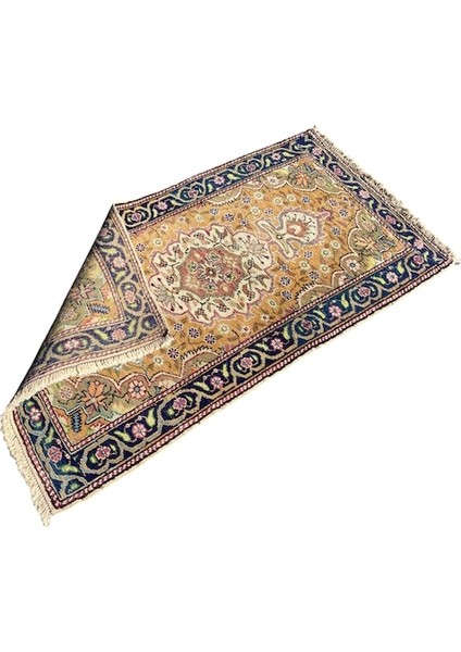 El Dokuma Bünyan Halısı Vintage 57 x 105 Krem Eskitme Yastık