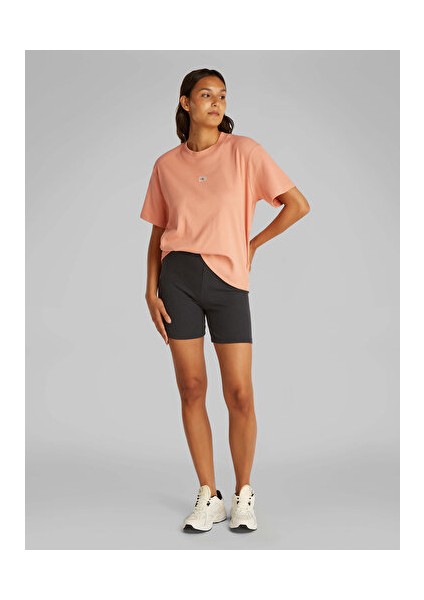 Woven Label Rıb Relaxed Tee