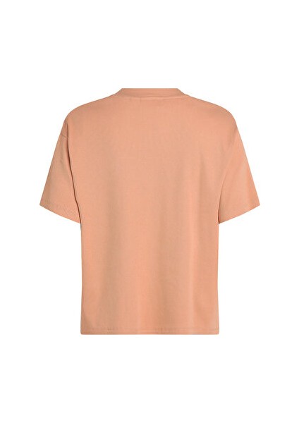 Woven Label Rıb Relaxed Tee